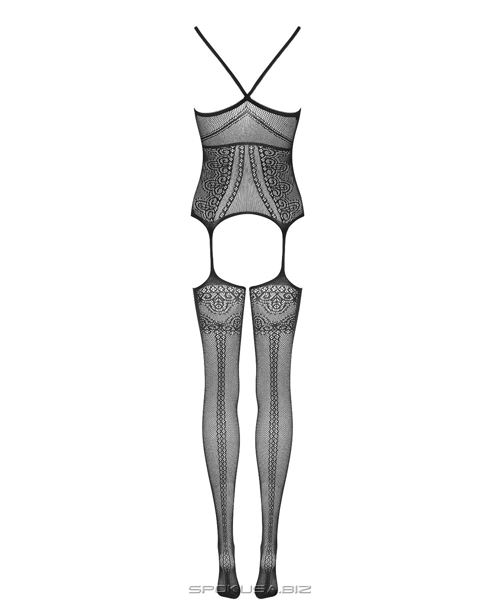 OBSESSIVE F210 BODYSTOCKING BLACK PATTERNED 50005-3