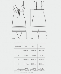 Комплект Obsessive MUSCA CHEMISE